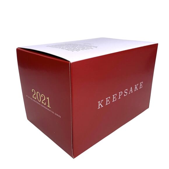 Hallmark Keepsake CHRISTMAS COMMEMORATIVE Glass Ball 2021‎ Blue NIB - Picture 4 of 7